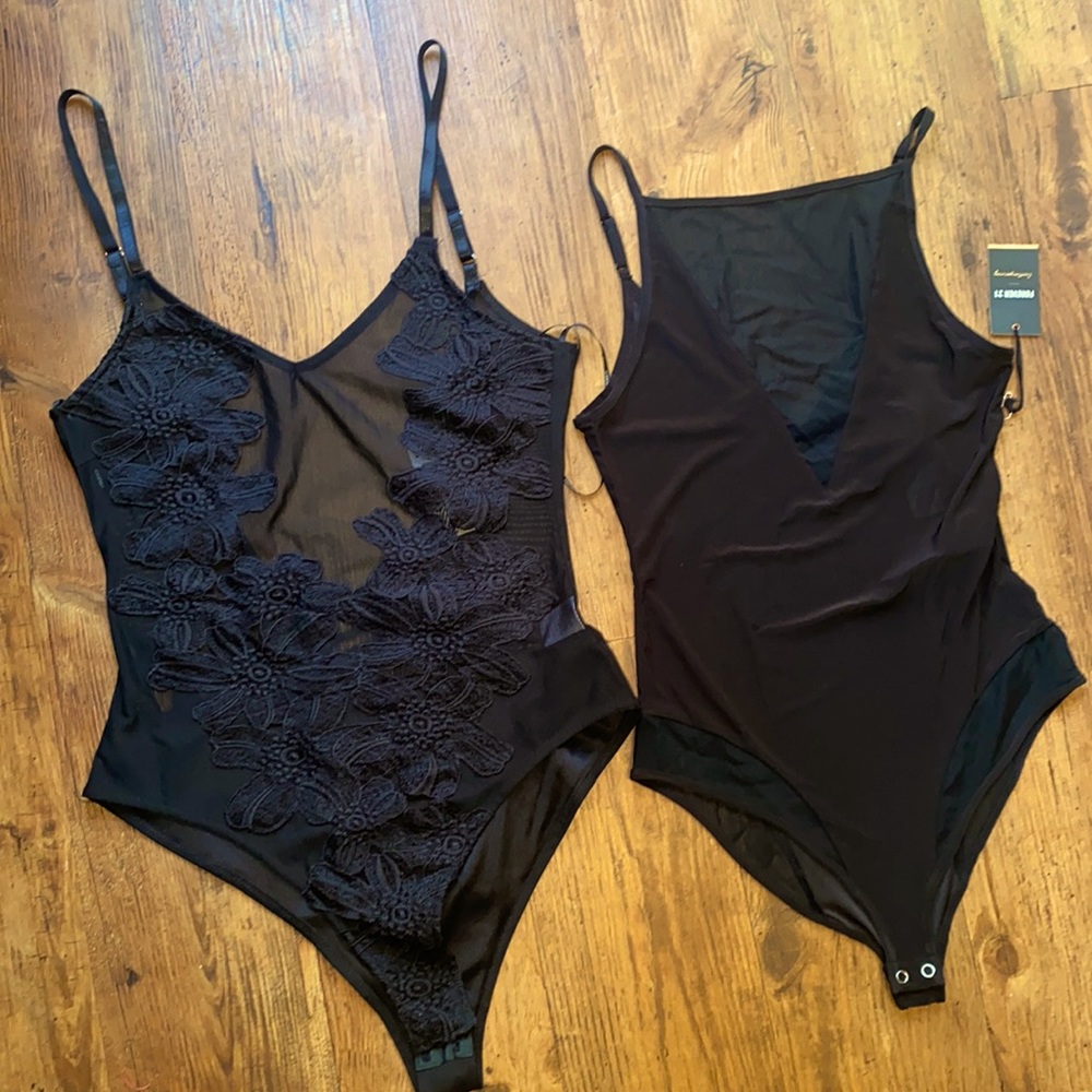 Forever 21 sheer flattering bodysuits